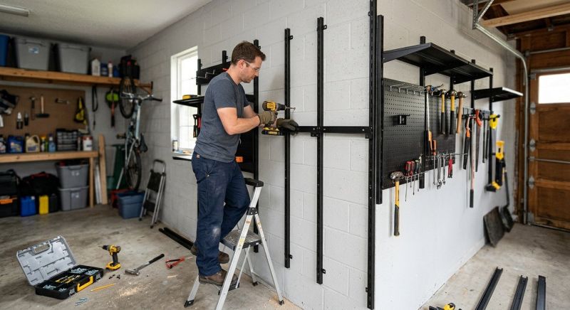 Garage Tool Rack Installation in Montgomery County, MD